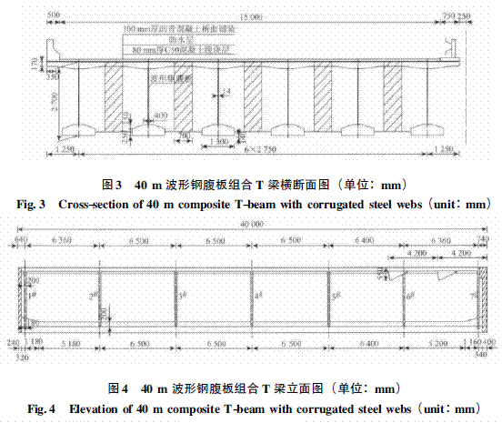波形钢腹板组合T梁的设计探索